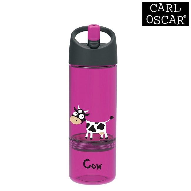 Water bottle for children Carl Oscar 2-in-1 Pink Cow