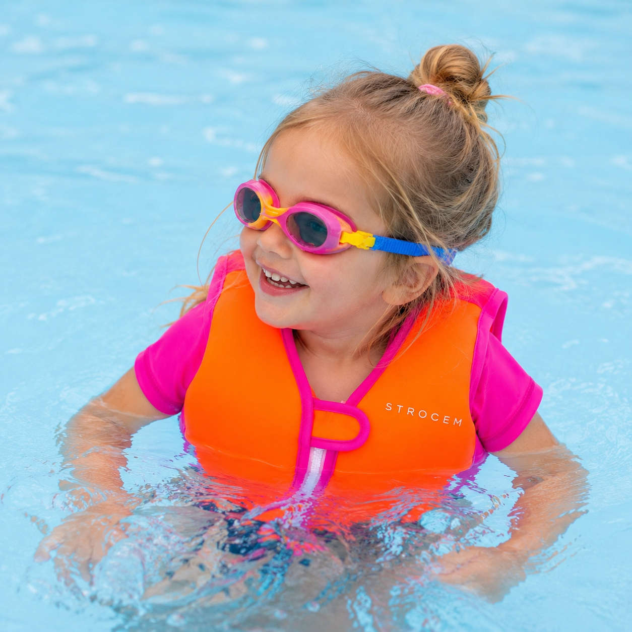 Swim Vest for Kids - Strooem Pink & Orange