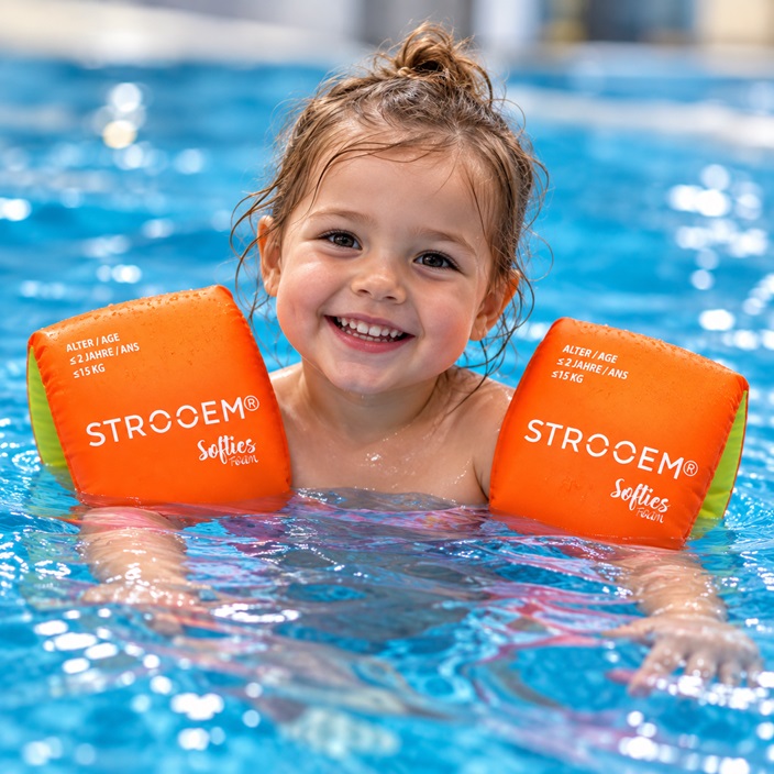 Swimming Armbands - Strooem Softies Foam Orange
