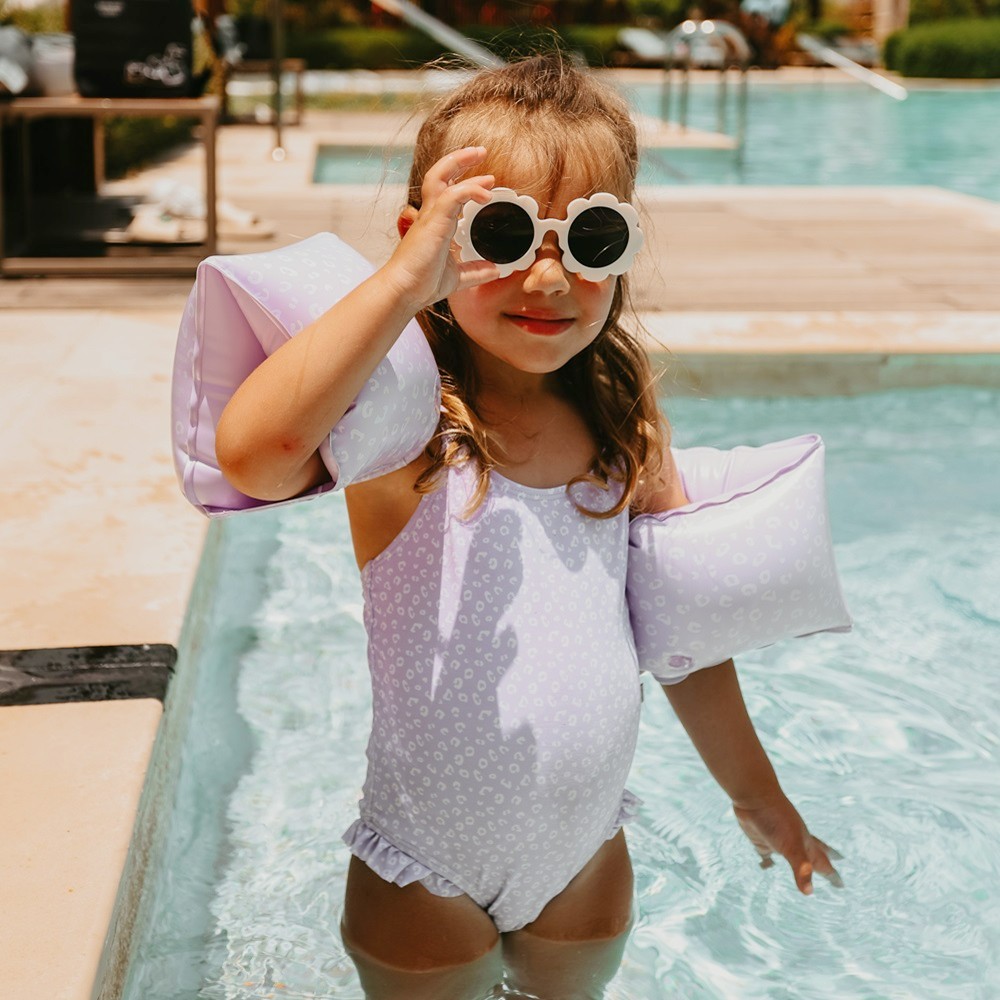 Swimming armbands Swim Essentials Lilac Leopard
