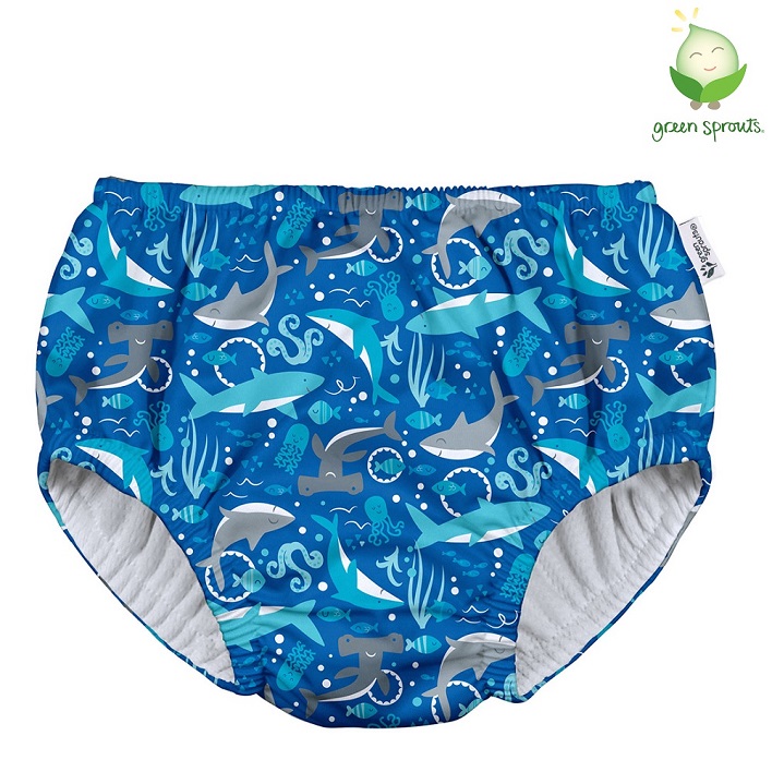 Baby swim nappy Green Sprouts Eco Pull-up Sharks