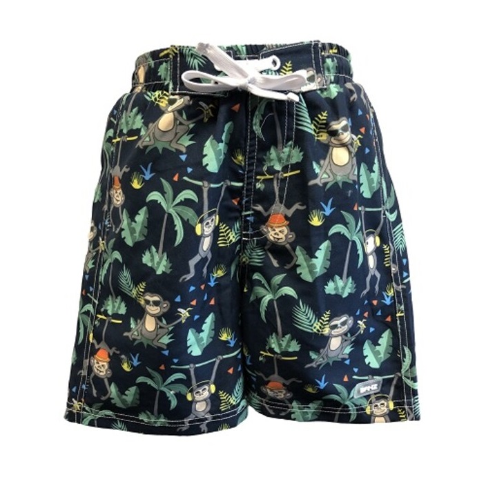 Children's Swim Shorts - Banz Navy Jungle
