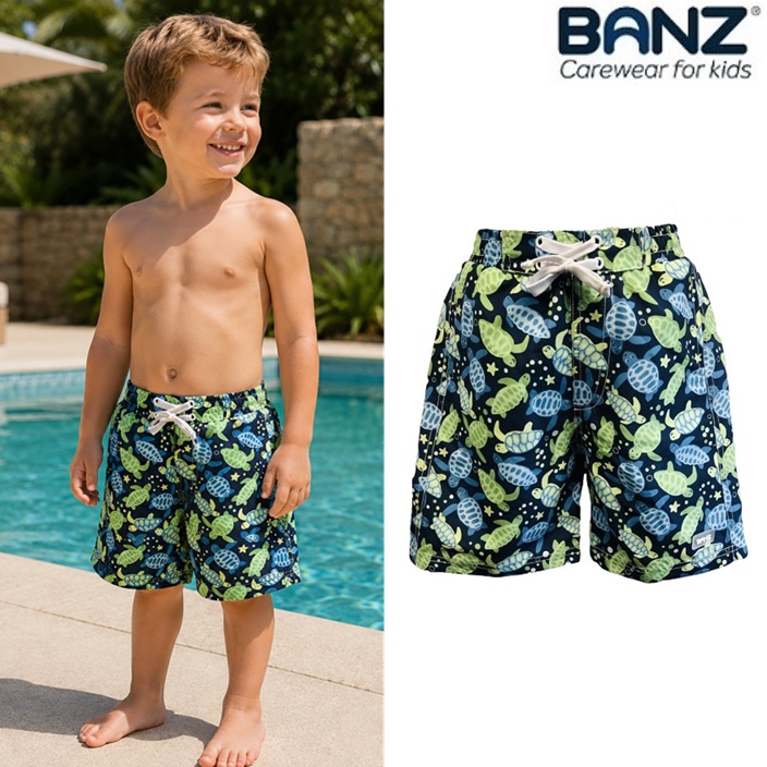 Children's Swim Shorts - Banz Turtle