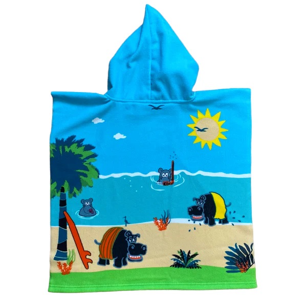 Hooded Bath Poncho for Kids - Le Comptoir Hippo