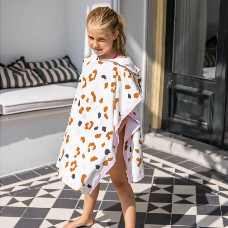 Beach poncho for kids Swim Essentials Khaki Panther