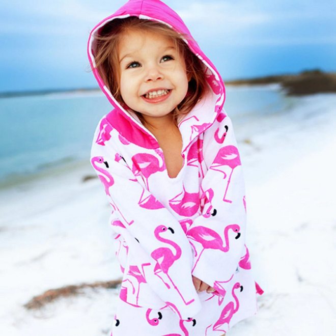 Children's Beach Poncho Zoocchini Flamingo