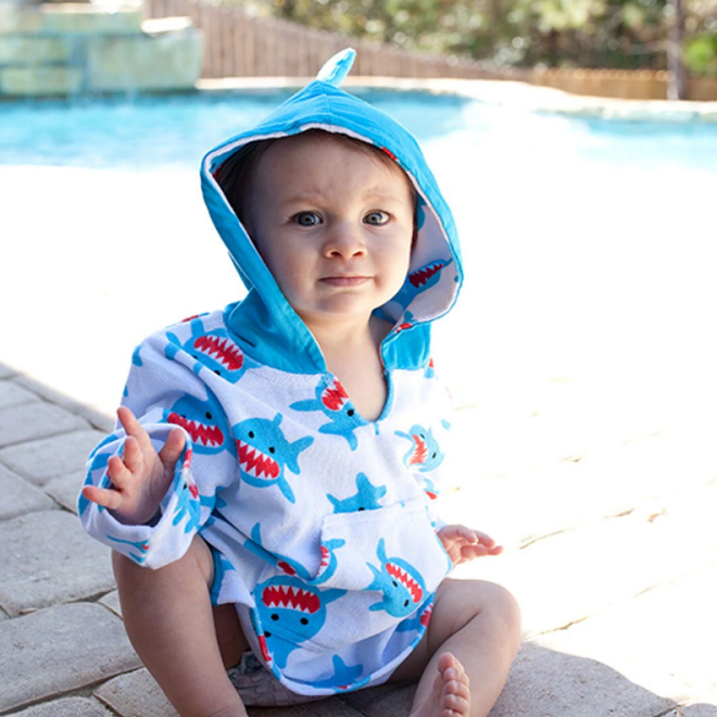 Children's Beach Poncho Zoocchini Shark