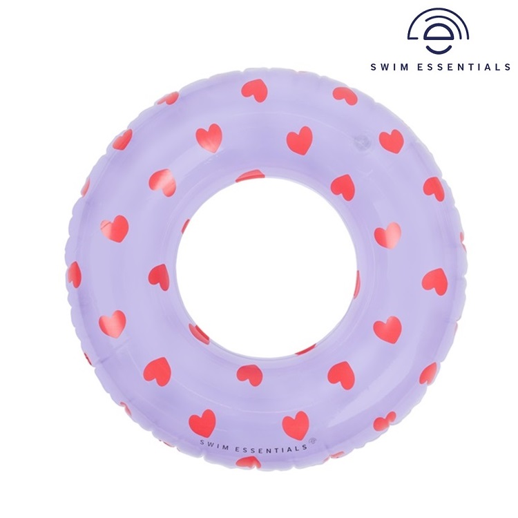 Swim Ring - Swim Essentials Lilac Hearts