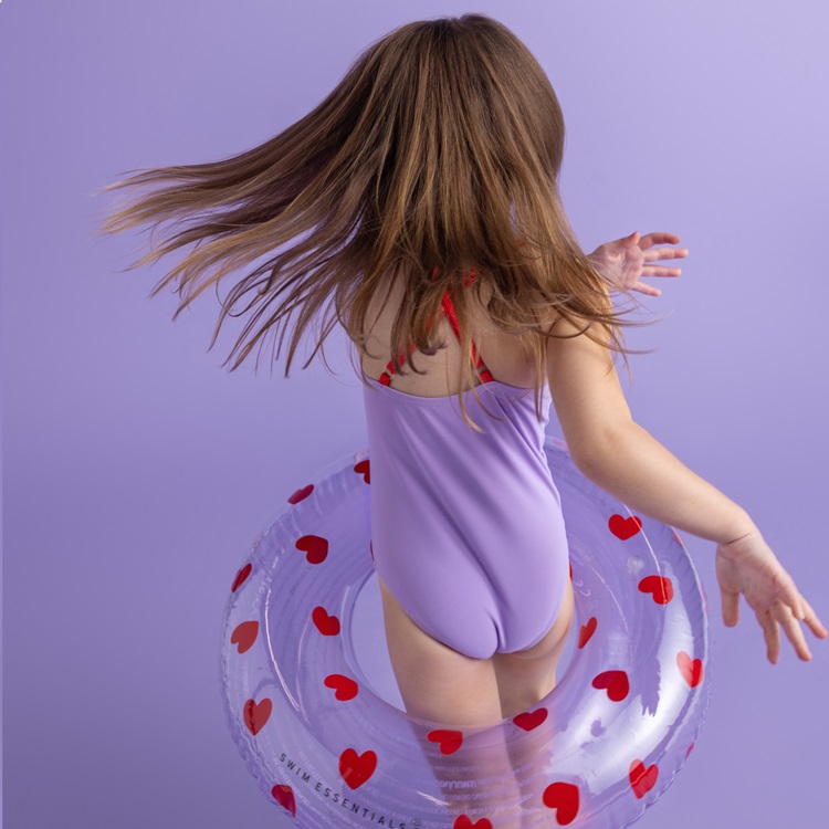 Swim ring Swim Essentials Lilac Hearts