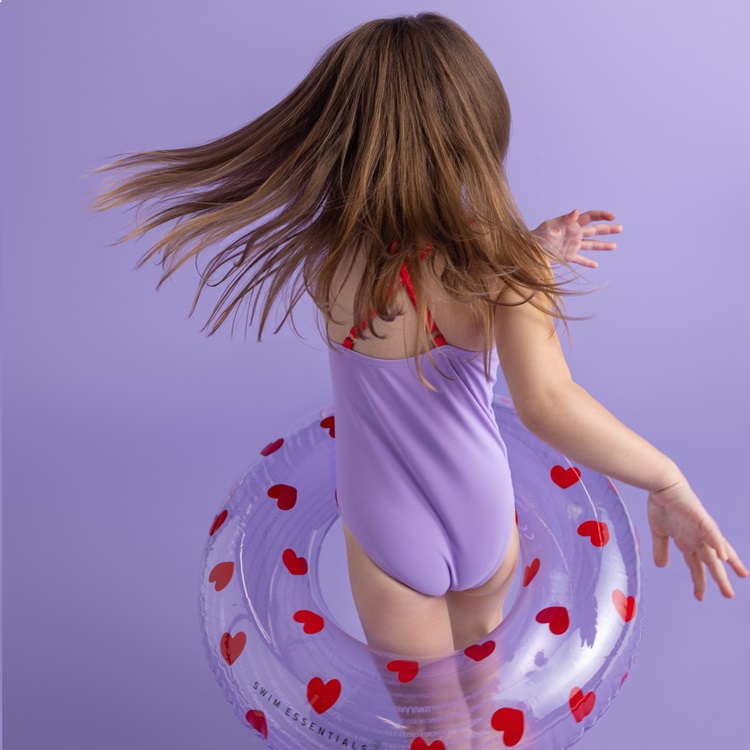 Swim Ring - Swim Essentials Lilac Hearts