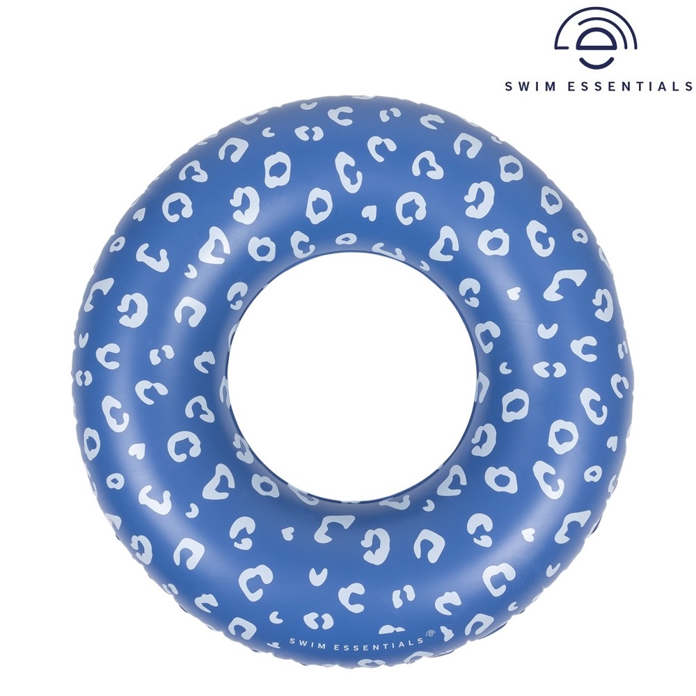 Inflatable Swim Ring XL - Swim Essentials Blue Leopard