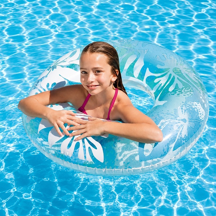 Swim Ring XL - Intex Colour Tube Blue