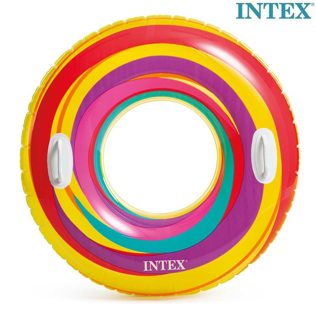 Swim ring Intex XXL Swirly Whirly Yellow