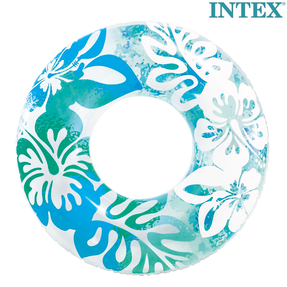 Swim ring Intex XL Blue Flowers