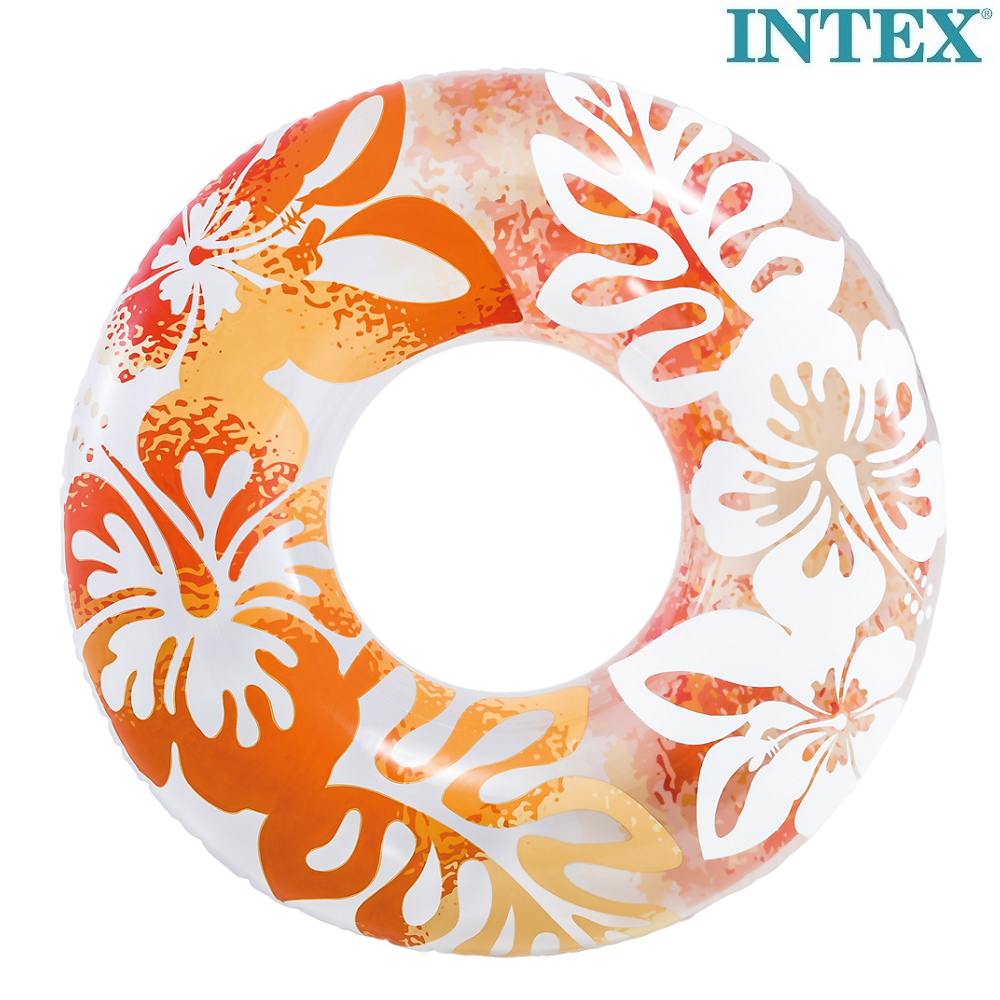 Swim ring Intex XL Orange Flowers