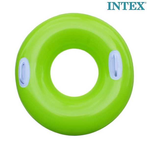 Inflatable swim ring with handles Intex Green
