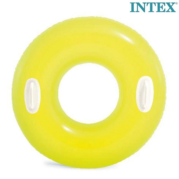 Inflatable swim ring with handles Intex Yellow