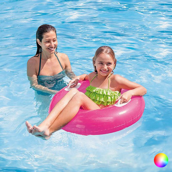 Inflatable swim ring with handles Intex Pink