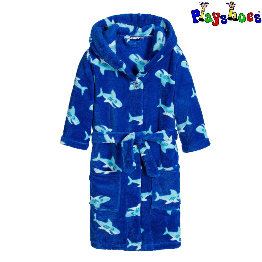 Children's Bathrobe - Playshoes Shark
