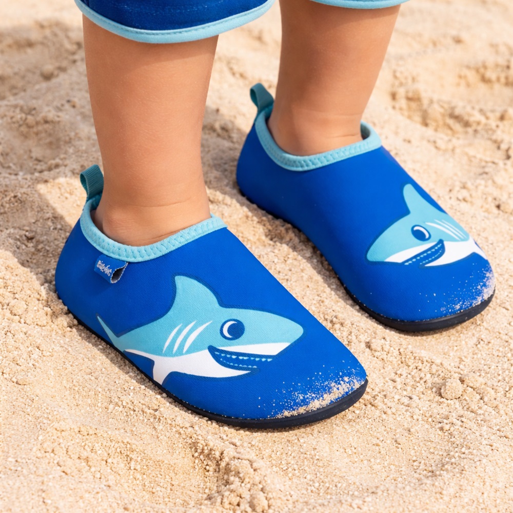 Kids' Beach Shoes - Playshoes Uni Aquasocks Shark