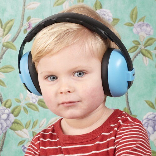Children's noice cancelling ear muffs Banz Blue