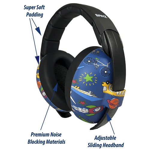 Children's noice cancelling ear muffs Banz Transport