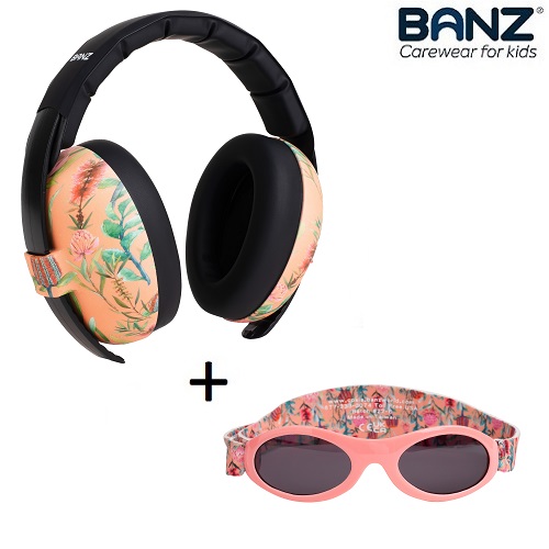 Baby sunglasses and ear defenders Banz Combo Waratah