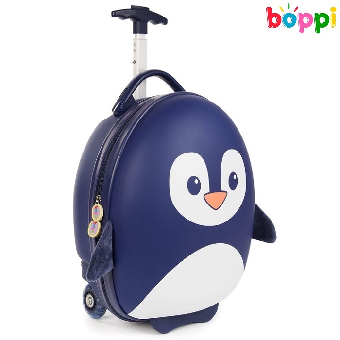 Children's suitcase Boppi Tiny Trekker Blue Penguin