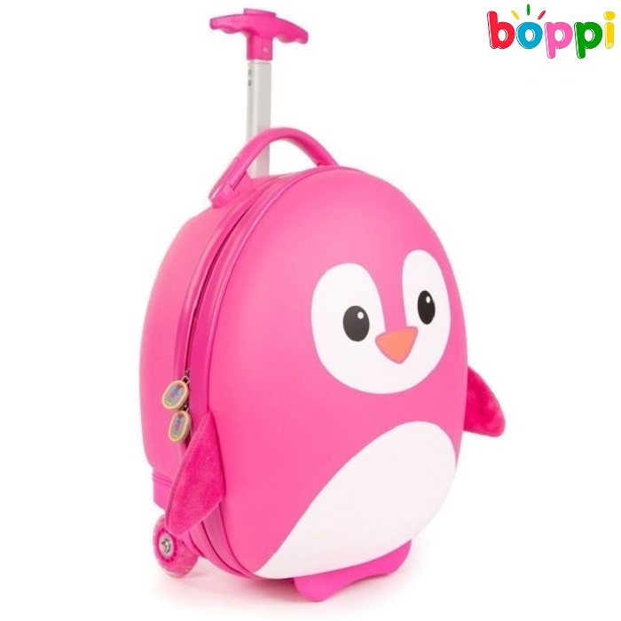 Children's suitcase Boppi Tiny Trekker Pink Penguin