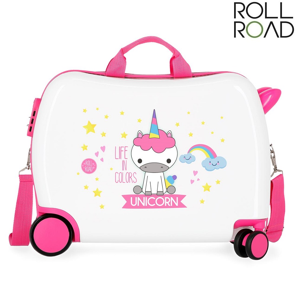 Ride-on suitcase for children Roll Road Unicorn