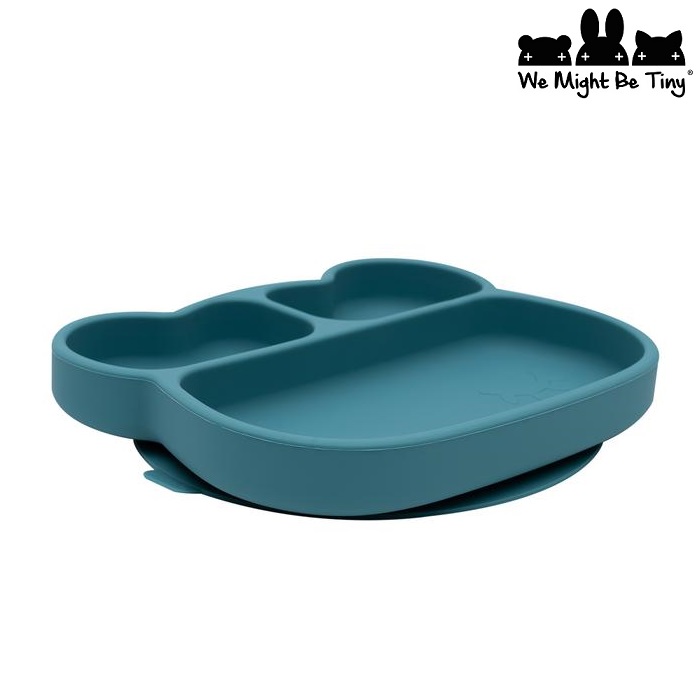 Kids silicone suction plate We Might Be Tiny Powder Blue Dusk