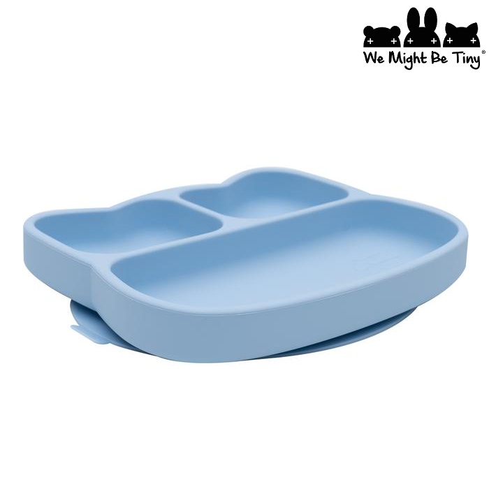 Kids silicone suction plate We Might Be Tiny Powder Blue