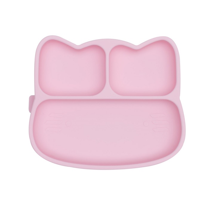 Kids silicone suction plate We Might Be Tiny Powder Pink