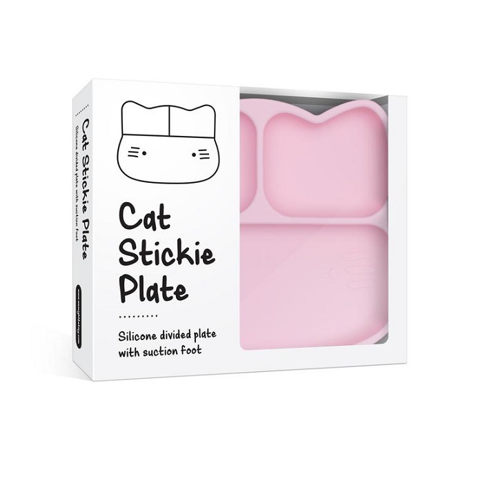 Kids silicone suction plate We Might Be Tiny Powder Pink