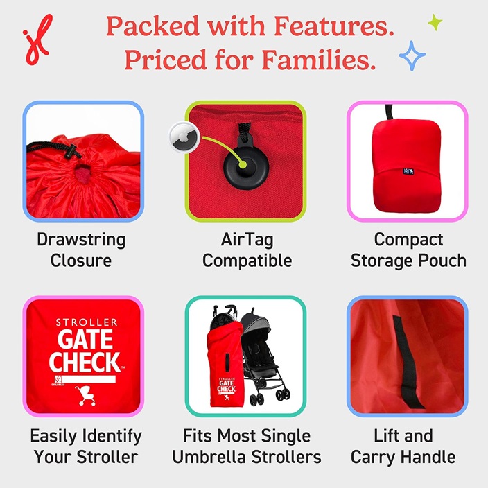 Transport Bag for Strollers - Gate Check Red