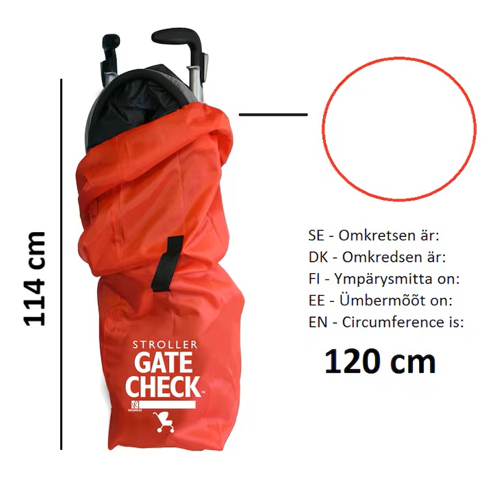 Transport Bag for Strollers - Gate Check Red