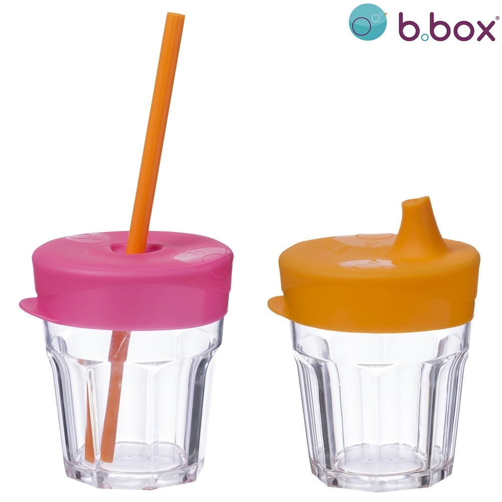 Universal silicone lids for glasses B.box Strawberry Shake