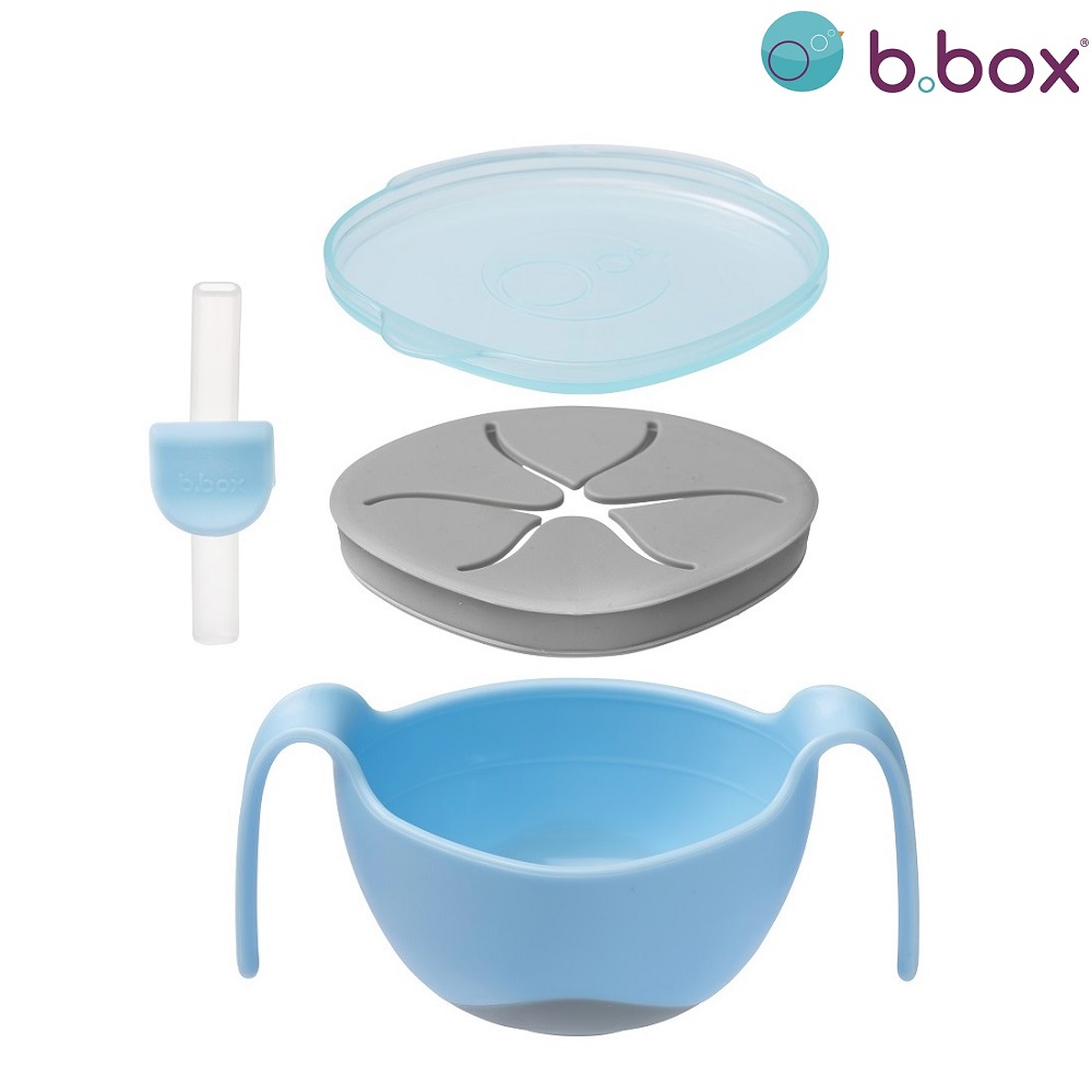 Children's bowl with straw B.box Bowl and Straw Bubblegum