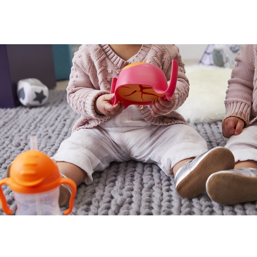 Kids' bowl and straw B.box Strawberry Shake