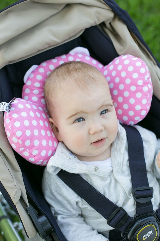 Baby Neck Support - Benbat Bear Hug Pink