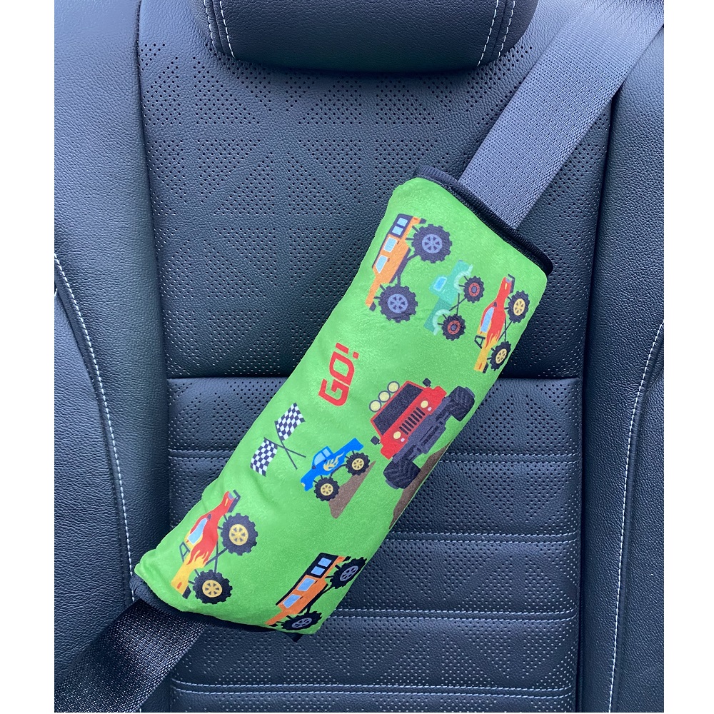 Seat belt pillow for kids Heckbo Monster Trucks