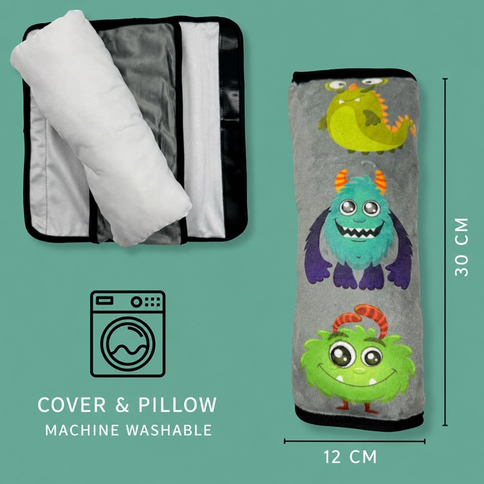 Seat Belt Pillow for Kids - Heckbo Monsters