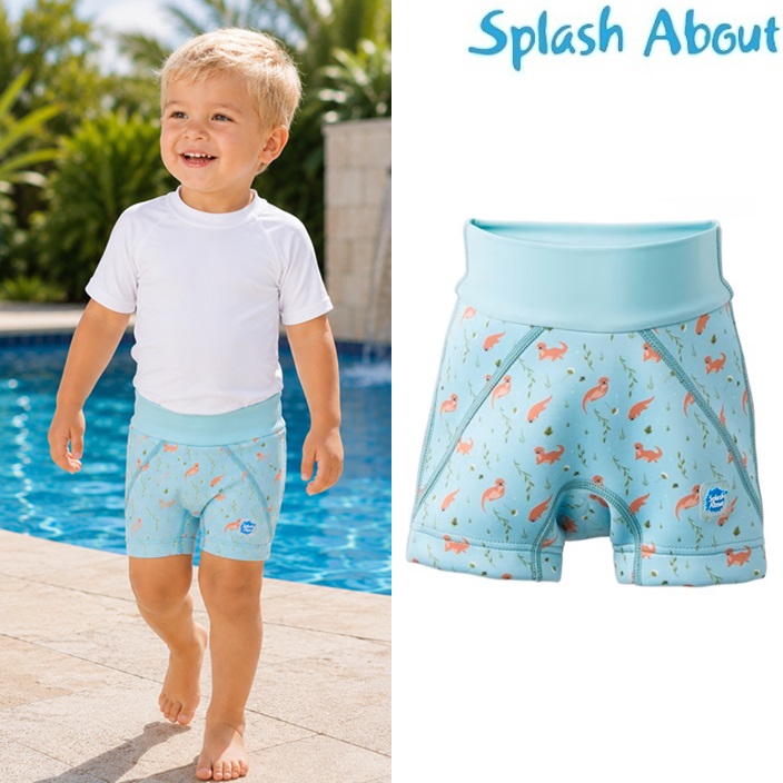 Diaper Swim Shorts - Splash Jammers Playful Otters