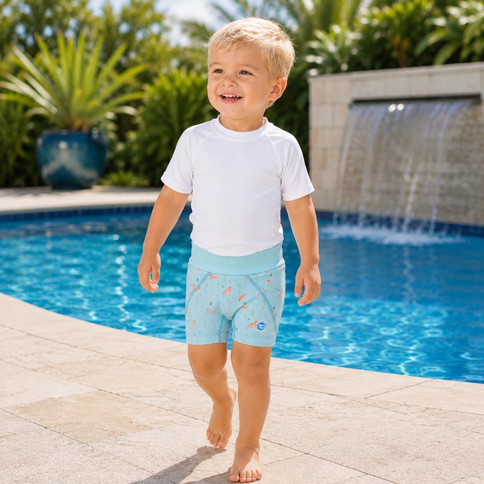 Diaper Swim Shorts - Splash Jammers Playful Otters