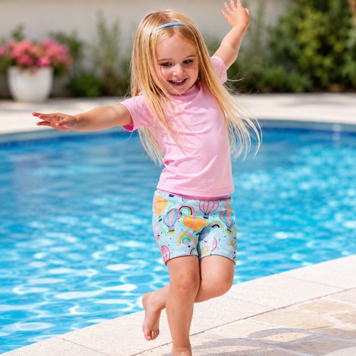 Diaper Swim Shorts - Splash Jammers Up and Away