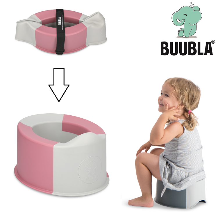 Portable travel potty Buubla Old Rose