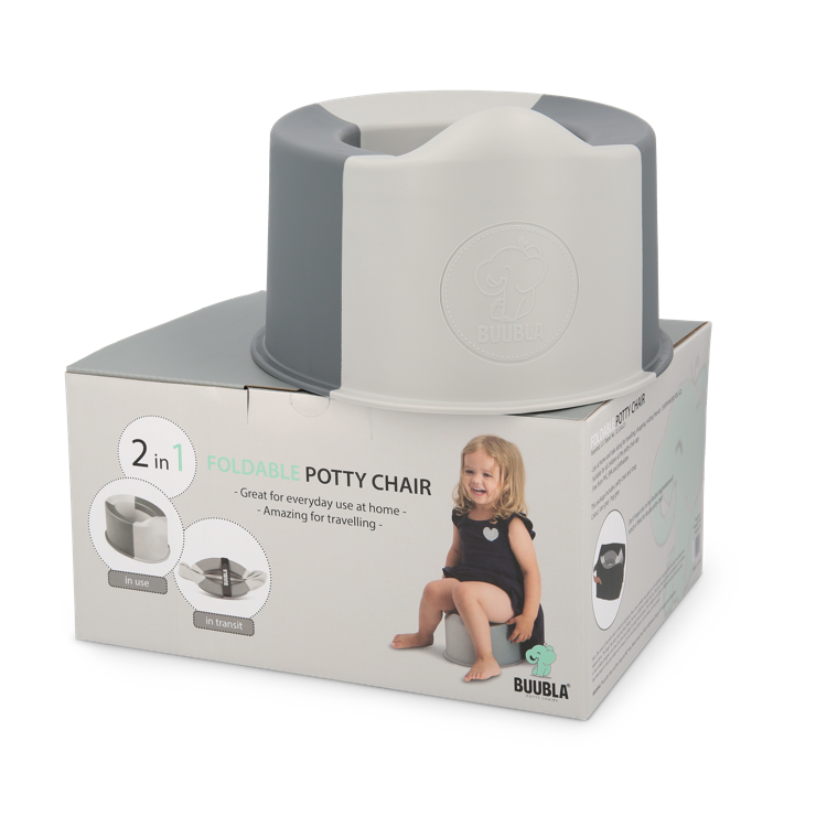 Portable travel potty Buubla Grey