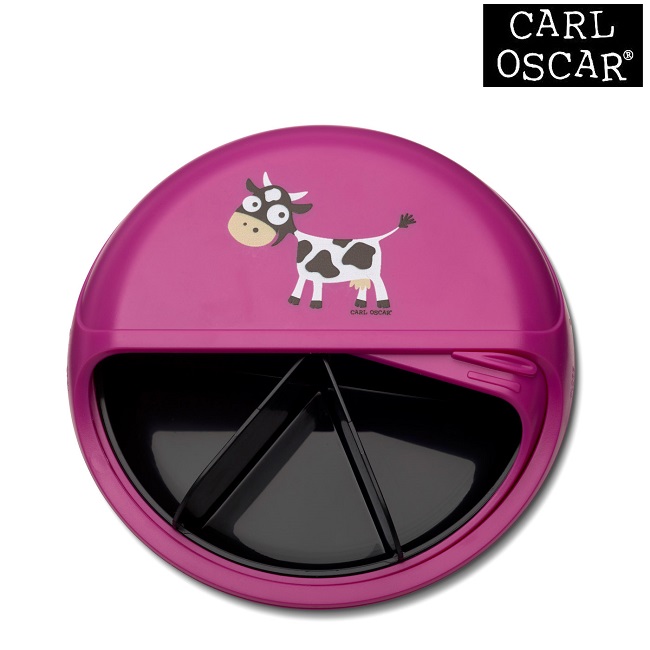 Snack Box for Kids Carl Oscar SnackDisc Pink Cow