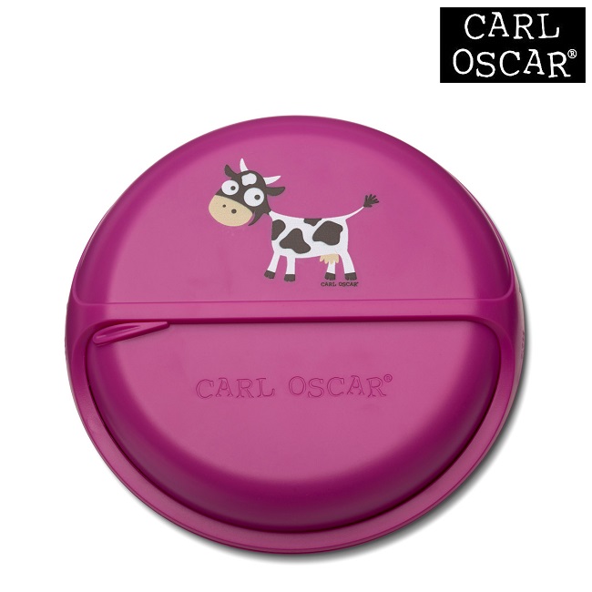 Snack Box for Kids Carl Oscar SnackDisc Pink Cow