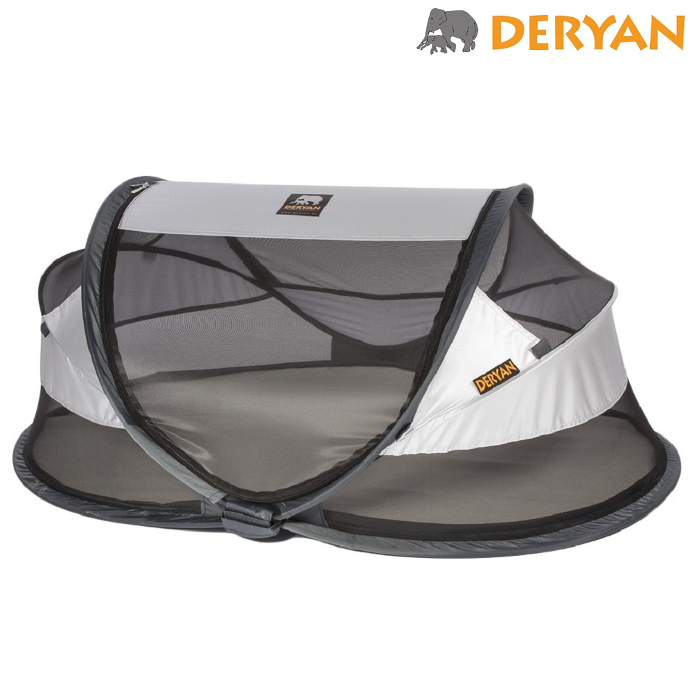 Travel Cot Deryan Baby Luxe Silver